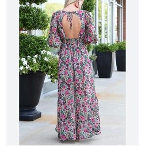Buddy Love Mabel Maxi Blooms Floral Open Back Maxi Dress NWT Size XS